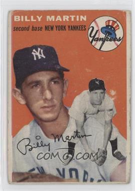 1954 Topps - [Base] #13.1 - Billy Martin (White Back) [Poor to Fair]