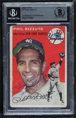 1954 Topps - [Base] #17.1 - Phil Rizzuto (White Back) [BAS BGS Authentic]
