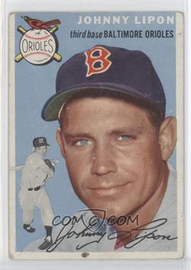 1954 Topps - [Base] #19.1 - Johnny Lipon (White Back) [Good to VG‑EX]