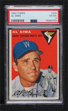 1954 Topps - [Base] #216 - Al Sima [PSA 4 VG‑EX]