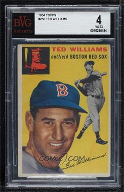 1954 Topps - [Base] #250 - Ted Williams [BVG 4 VG‑EX]