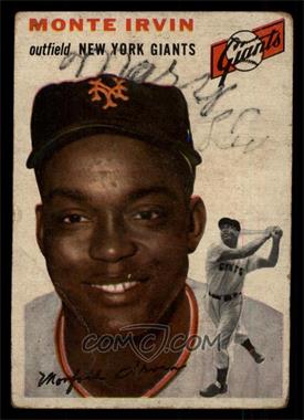 1954 Topps - [Base] #3.1 - Monte Irvin (White Back) [POOR]