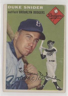 1954 Topps - [Base] #32.1 - Duke Snider (White Back) [Good to VG‑EX]