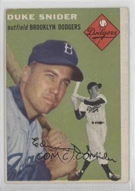 1954 Topps - [Base] #32.1 - Duke Snider (White Back) [Good to VG‑EX]