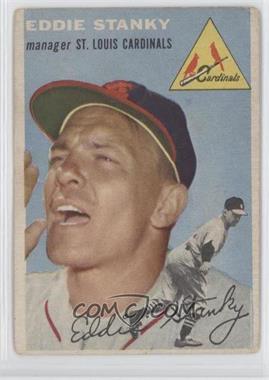 1954 Topps - [Base] #38.1 - Eddie Stanky (White Back) [Poor to Fair]