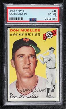 1954 Topps - [Base] #42.1 - Don Mueller (White Back) [PSA 6 EX‑MT]