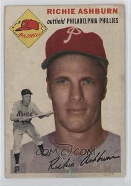 1954 Topps - [Base] #45.1 - Richie Ashburn (White Back) [Good to VG‑EX]