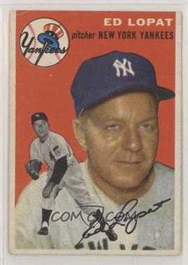 1954 Topps - [Base] #5.1 - Ed Lopat (White Back) [Poor to Fair]