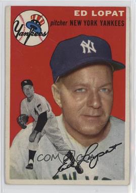 1954 Topps - [Base] #5.1 - Ed Lopat (White Back) [Poor to Fair]