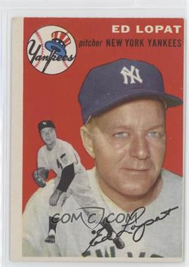 1954 Topps - [Base] #5.1 - Ed Lopat (White Back)