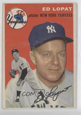 1954 Topps - [Base] #5.1 - Ed Lopat (White Back)