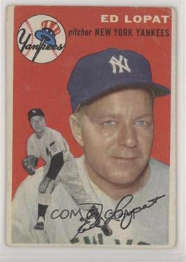 1954 Topps - [Base] #5.1 - Ed Lopat (White Back) [Poor to Fair]