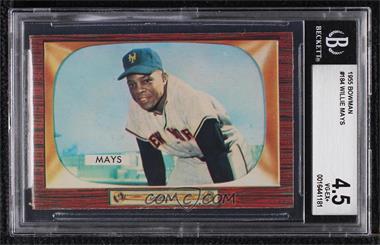 1955 Bowman - [Base] #184 - Willie Mays [BGS 4.5 VG‑EX+]