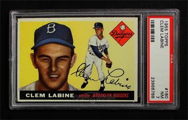 1955 Topps - [Base] #180 - High # - Clem Labine [PSA 7 NM]