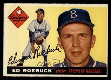 1955 Topps - [Base] #195 - High # - Ed Roebuck [VG EX]