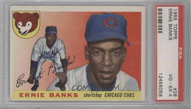 1955 Topps - [Base] #28 - Ernie Banks [PSA 4 VG‑EX]