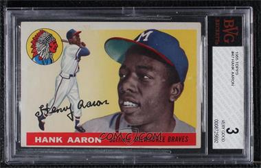 1955 Topps - [Base] #47 - Hank Aaron [BVG 3 VERY GOOD]