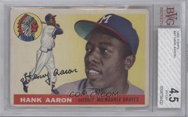 1955 Topps - [Base] #47 - Hank Aaron [BVG 4.5 VG‑EX+]