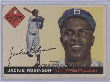 1955 Topps - [Base] #50.1 - Jackie Robinson (Full Diamond Upper Left Corner) [Poor to Fair]