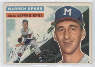 1956 Topps - [Base] #10.1 - Warren Spahn (Gray Back) [Good to VG‑EX]