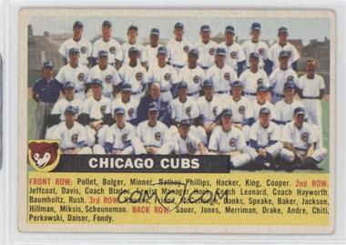 1956 Topps - [Base] #11.1 - Chicago Cubs Team (Gray Back, Team Name Centered)