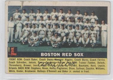 1956 Topps - [Base] #111.1 - Boston Red Sox Team (Gray Back) [COMC RCR Poor]