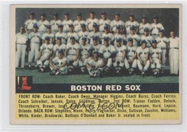 1956 Topps - [Base] #111.1 - Boston Red Sox Team (Gray Back) [Good to VG‑EX]