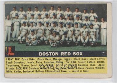 1956 Topps - [Base] #111.1 - Boston Red Sox Team (Gray Back)