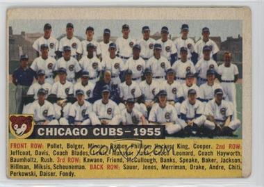 1956 Topps - [Base] #11.3 - Chicago Cubs Team (White Back, Team Name and Year) [Good to VG‑EX]