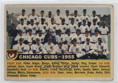 1956 Topps - [Base] #11.3 - Chicago Cubs Team (White Back, Team Name and Year) [Good to VG‑EX]