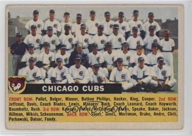 1956 Topps - [Base] #11.5 - Chicago Cubs Team (White Back, Team Name Left) [Good to VG‑EX]