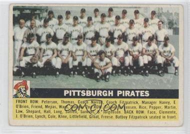 1956 Topps - [Base] #121.1 - Pittsburgh Pirates Team (Gray Back) [Good to VG‑EX]