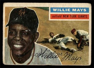 1956 Topps - [Base] #130.1 - Willie Mays (Gray Back) [FAIR]