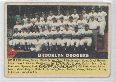 1956 Topps - [Base] #166.1 - Brooklyn Dodgers Team (Gray Back) [Good to VG‑EX]