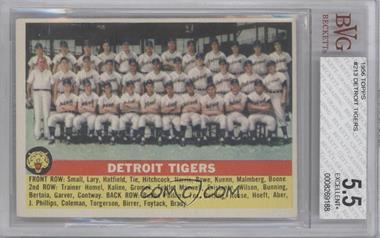 1956 Topps - [Base] #213 - Detroit Tigers Team [BVG 5.5 EXCELLENT+]