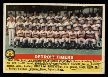 1956 Topps - [Base] #213 - Detroit Tigers Team [FAIR]