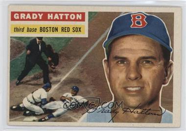 1956 Topps - [Base] #26.1 - Grady Hatton (Gray Back; Hall of Famers Yogi Berra and Nestor Chylkak in backgrouns photo)