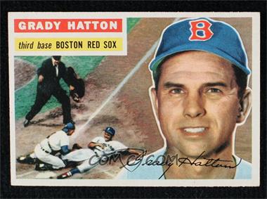 1956 Topps - [Base] #26.1 - Grady Hatton (Gray Back; Hall of Famers Yogi Berra and Nestor Chylkak in backgrouns photo) [Poor to Fair]