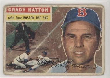 1956 Topps - [Base] #26.1 - Grady Hatton (Gray Back; Hall of Famers Yogi Berra and Nestor Chylkak in backgrouns photo) [Poor to Fair]