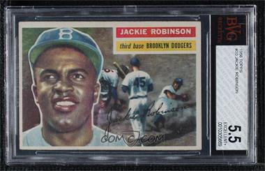 1956 Topps - [Base] #30.2 - Jackie Robinson (White Back) [BVG 5.5 EXCELLENT+]