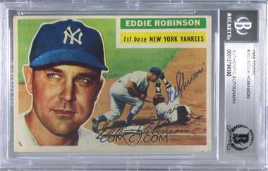 1956 Topps - [Base] #302.1 - Eddie Robinson (Year Stats are all Visible) [BAS BGS Authentic]