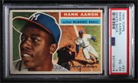 Hank Aaron (White Back: Small Background Photo is Willie Mays) [PSA 4 …