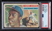 Hank Aaron (White Back: Small Background Photo is Willie Mays) [PSA 1 …