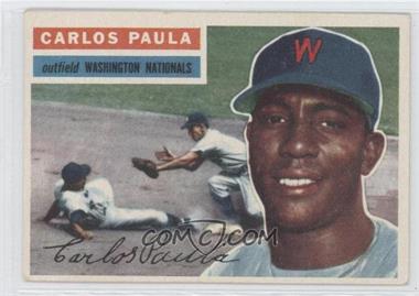 1956 Topps - [Base] #4.2 - Carlos Paula (White Back)