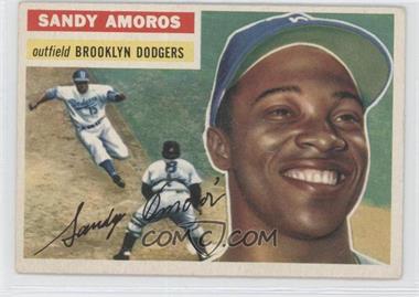 1956 Topps - [Base] #42.1 - Sandy Amoros (Gray Back)