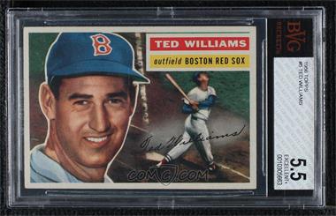 1956 Topps - [Base] #5.2 - Ted Williams (White Back) [BVG 5.5 EXCELLENT+]