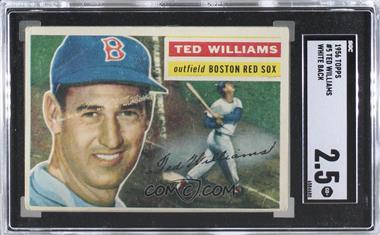 1956 Topps - [Base] #5.2 - Ted Williams (White Back) [SGC 35 GOOD+ 2.5]