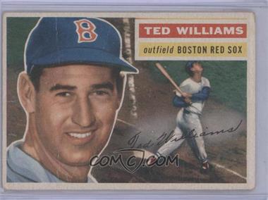 1956 Topps - [Base] #5.2 - Ted Williams (White Back) [Poor to Fair]