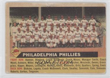 1956 Topps - [Base] #72.5 - Philadelphia Phillies Team (White Back, Team Name Left) [Good to VG‑EX]