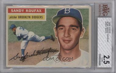 1956 Topps - [Base] #79.1 - Sandy Koufax (Gray Back) [BVG 2.5 G‑VG]